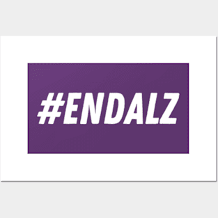 End Alz Alzheimers Awareness Purple Dementia Mom Dad Grandpa Posters and Art